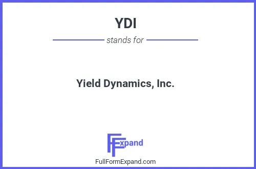 Full form of YDI