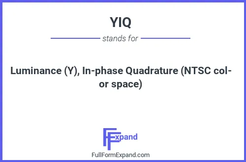 Full form of YIQ