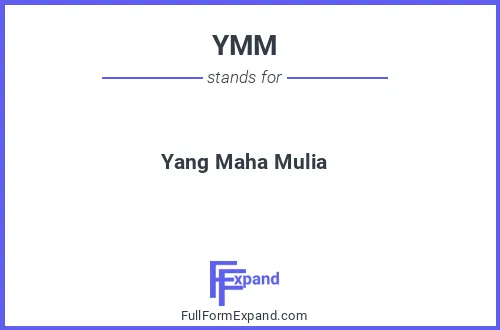 Full form of YMM