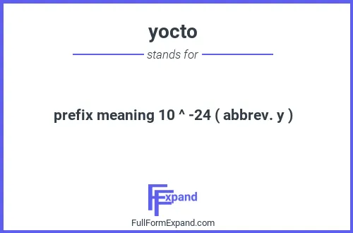 Full form of yocto