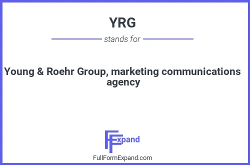 Full form of YRG