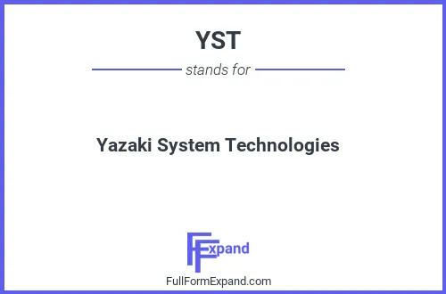 Full form of YST