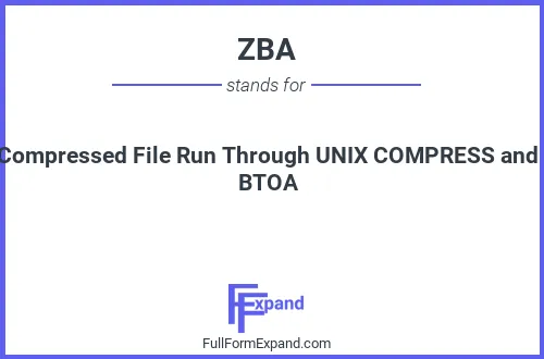 Full form of ZBA