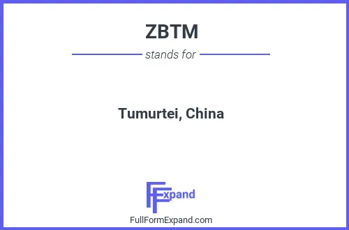 Full form of ZBTM
