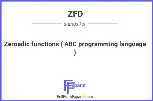 Full form of ZFD