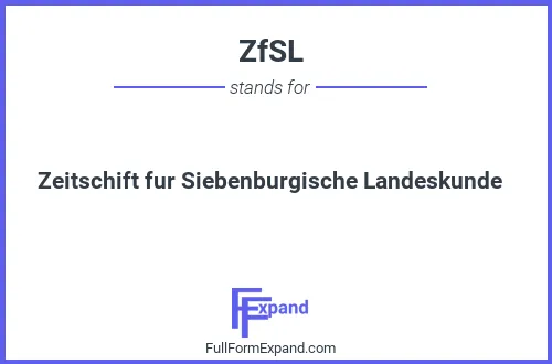 Full form of ZfSL