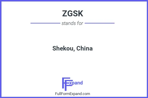 Full form of ZGSK