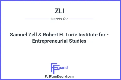 Full form of ZLI
