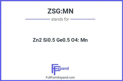 Full form of ZSG:MN