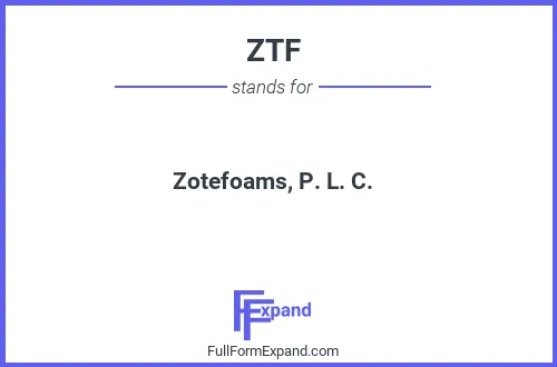 Full form of ZTF